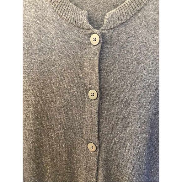 J Jill women’s wool blend gray duster/cardigan with pockets, size medium ￼ - Picture 3 of 6